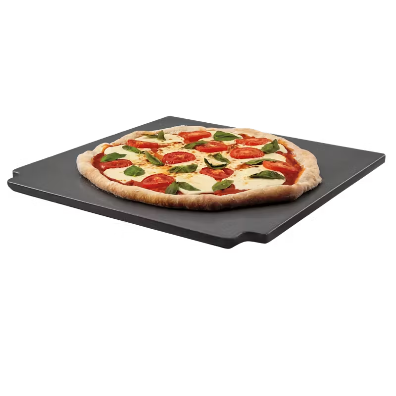 WEBER CRAFTED Pizza Stone with pizza 