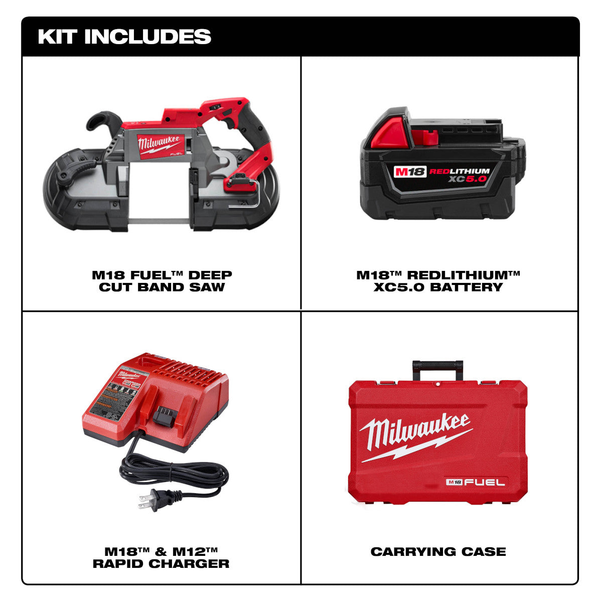 Milwaukee M18 FUEL™ Deep Cut Band Saw (Available as Tool only or as Ki