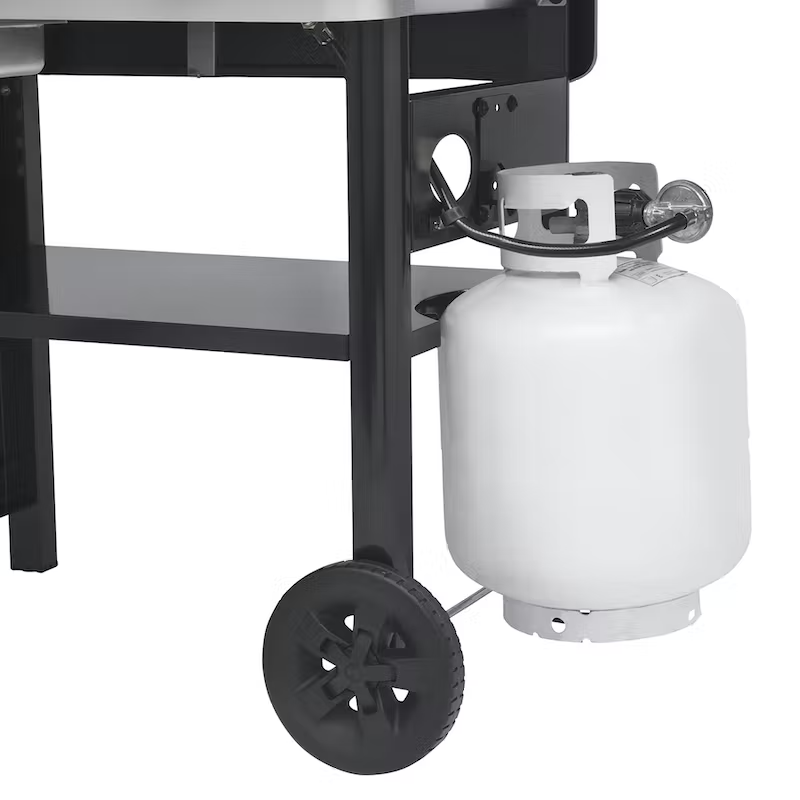 Weber Griddle with propane tank