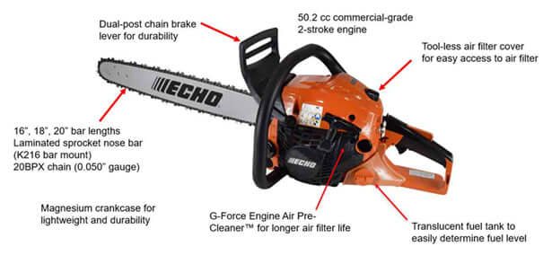Echo CS-4910-16 50cc Chainsaw