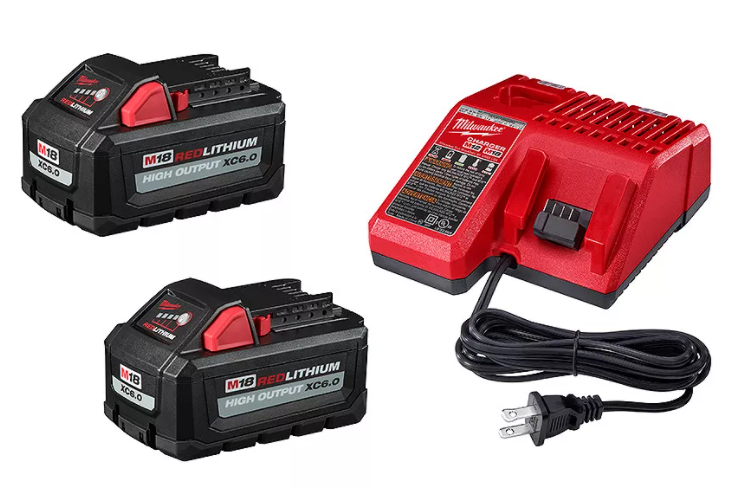 Milwaukee M18 18V Lithium-Ion High Output Starter Kit with (2) 6.0 Ah