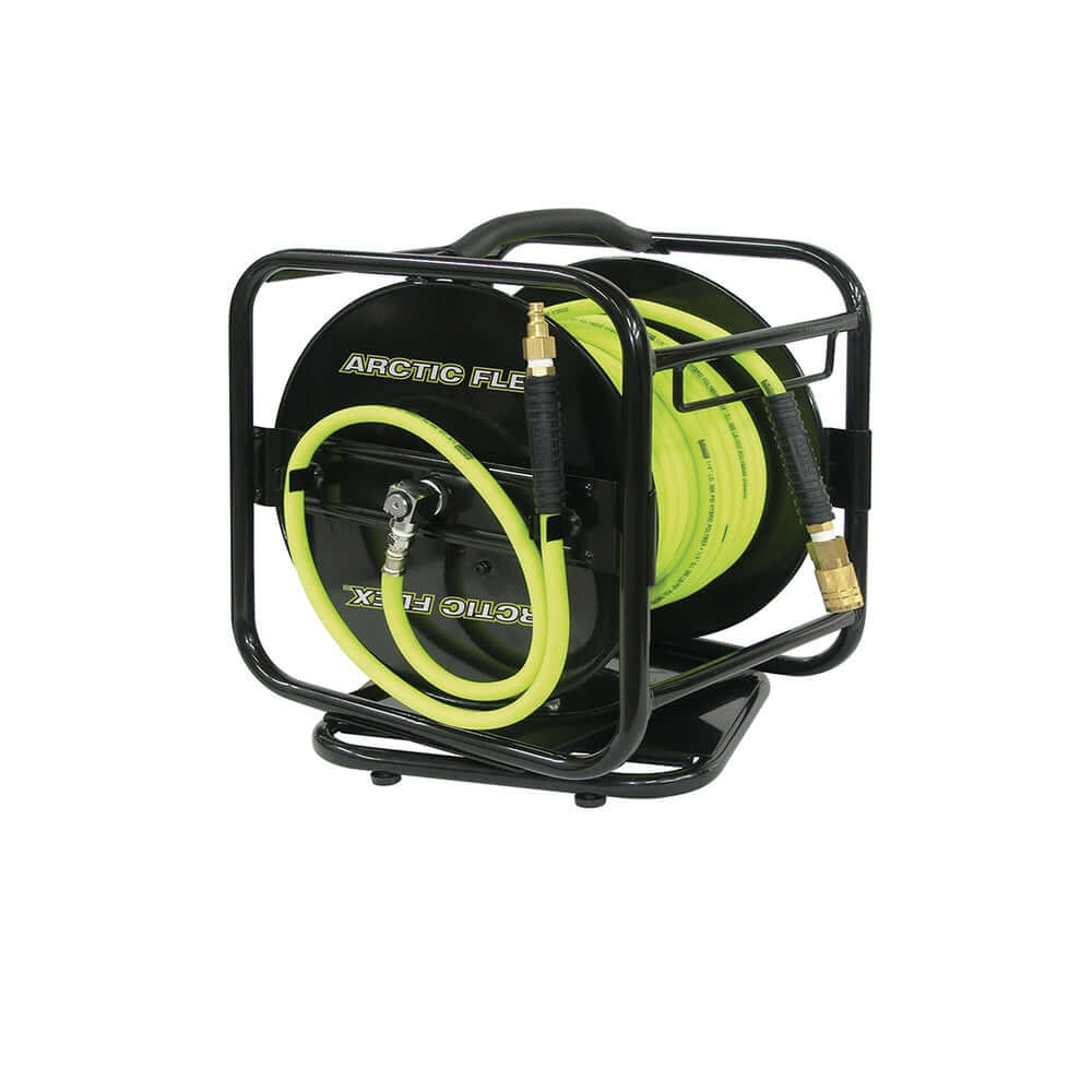 King Canada 100ft Manual Air Hose Reel with Hybrid Polymer Air Hose