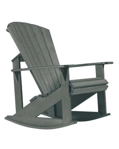 Slate CR Plastics Adirondack Rocking Chair