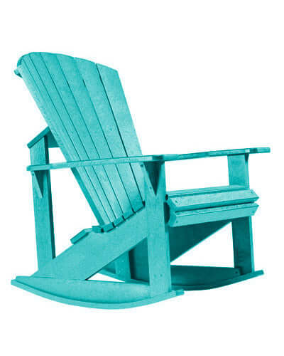Turquoise CR Plastics Adirondack Rocking Chair