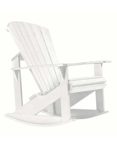 White CR Plastics Adirondack Rocking Chair